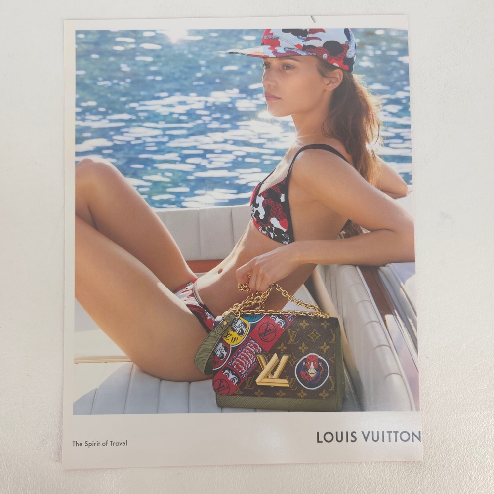 Louis Vuitton Alicia Vikander Print Ad Kabuki Twist MM Bag Fashion Designer Art
